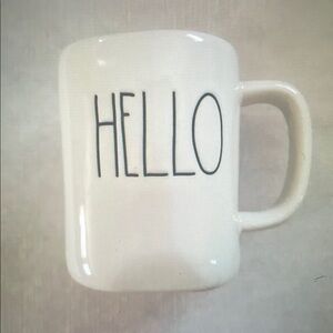 White Ceramic Mug with Black Text